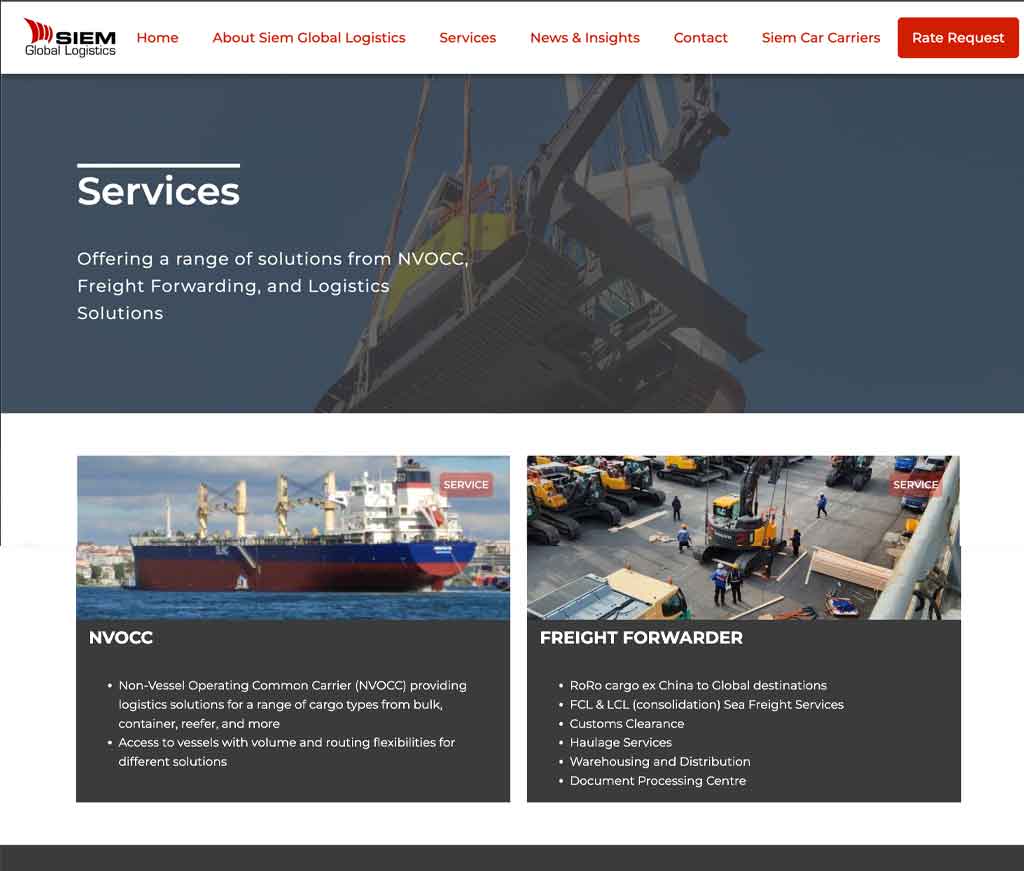 Digital Marketing Solution for Siem Global Logistics | Case Study | Team Bison